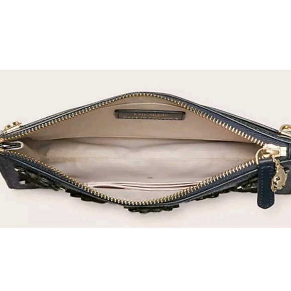 NWT KATE SPADE ON PURPOSE FLORAL CROSSBODY / CLUTCH BLAZER BLUE - Picture 2 of 9